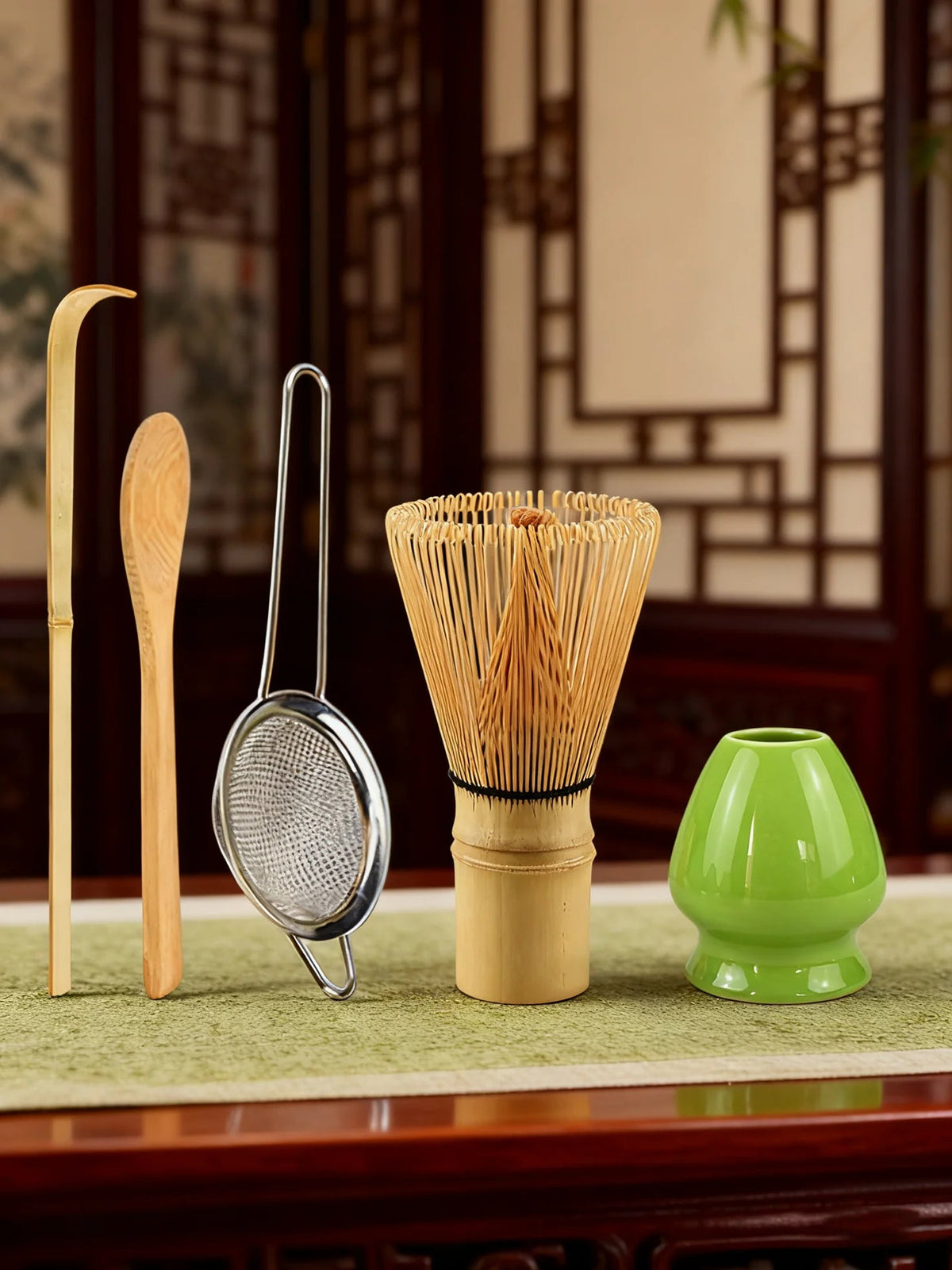 5-delige matcha set met bamboe accessoires