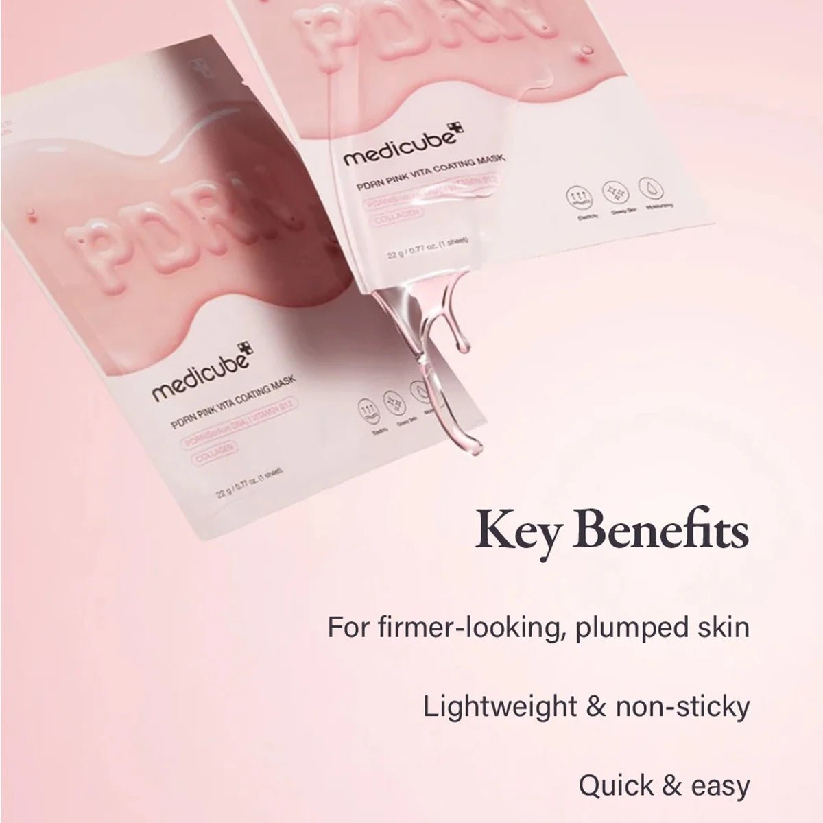 Medicube Salmon DNA PDRN Pink Vita Coating Sheet Mask 10ea,Hydrogel Sheet Technology,Korean Skincare,K-Beauty,Korean Makeup - Spotlights shopping