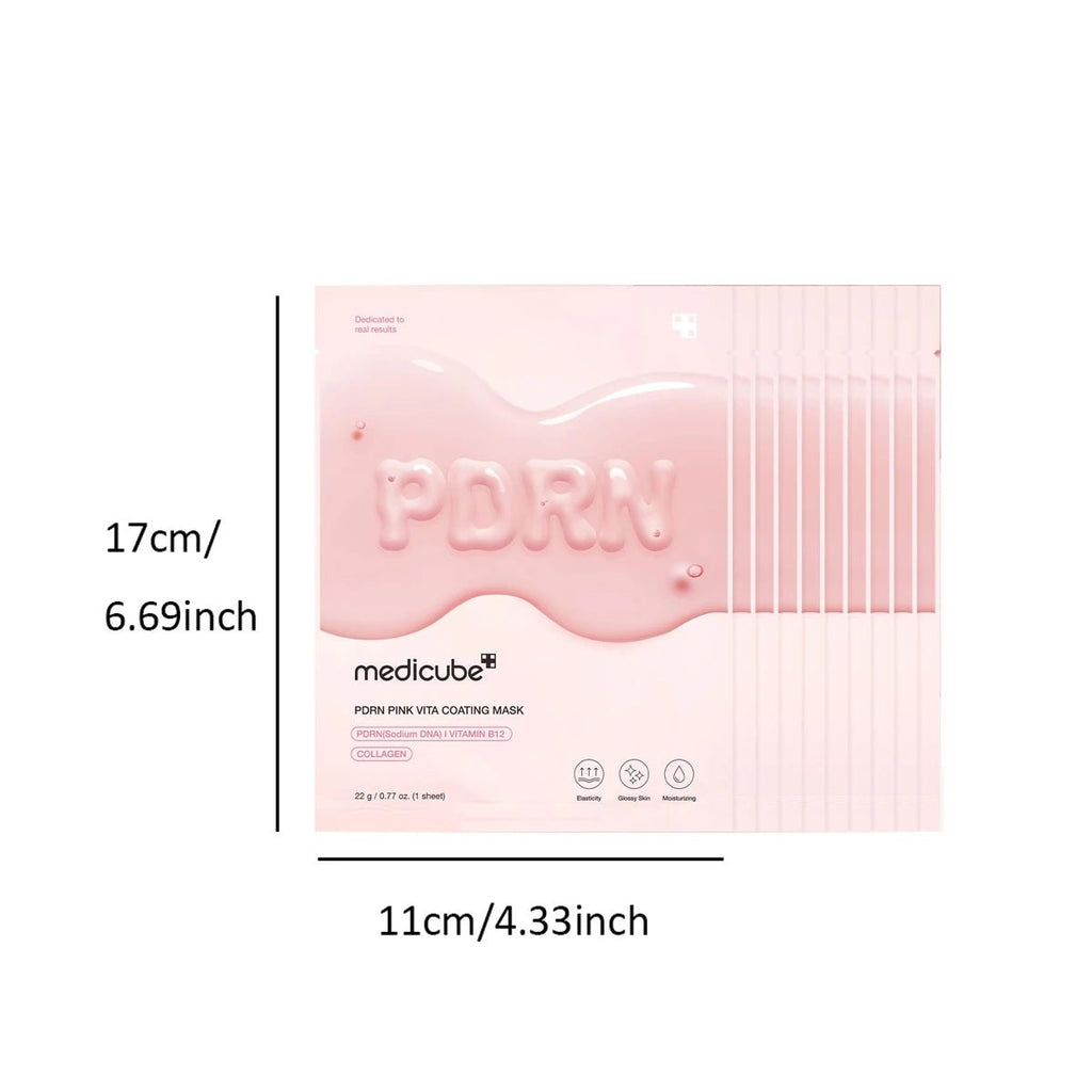 Medicube Salmon DNA PDRN hydrogel sheet mask met 10 hydraterende Koreaanse gezichtsmaskers