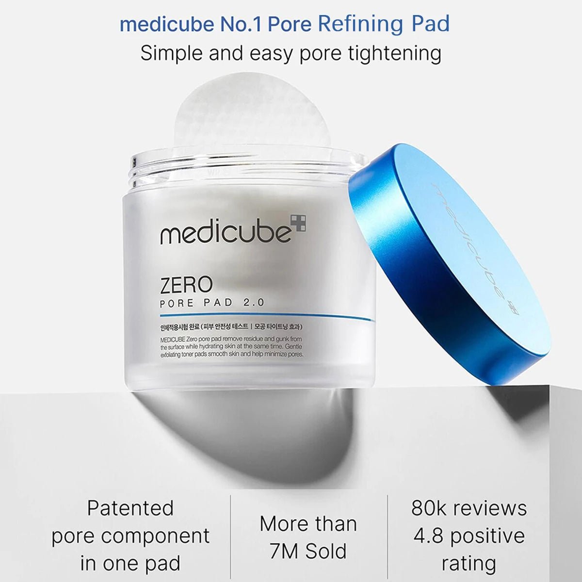 Medicube ZERO PORE PAD 2.0,Pre-Soaked Dual-Texture Cotton,Moisturizing & Calming Formula,Korean Skincare,K-Beauty,Korean Makeup - Spotlights shopping