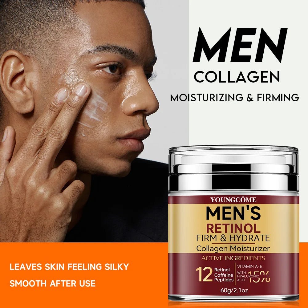 Men's Retinol Firming Face Cream Skincare Moisturizing Collagen Brightening Smooth Wrinkles Facial Face Men Skin Care Treatment - Spotlights shopping