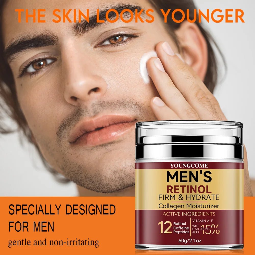 Men's Retinol Firming Face Cream Skincare Moisturizing Collagen Brightening Smooth Wrinkles Facial Face Men Skin Care Treatment - Spotlights shopping