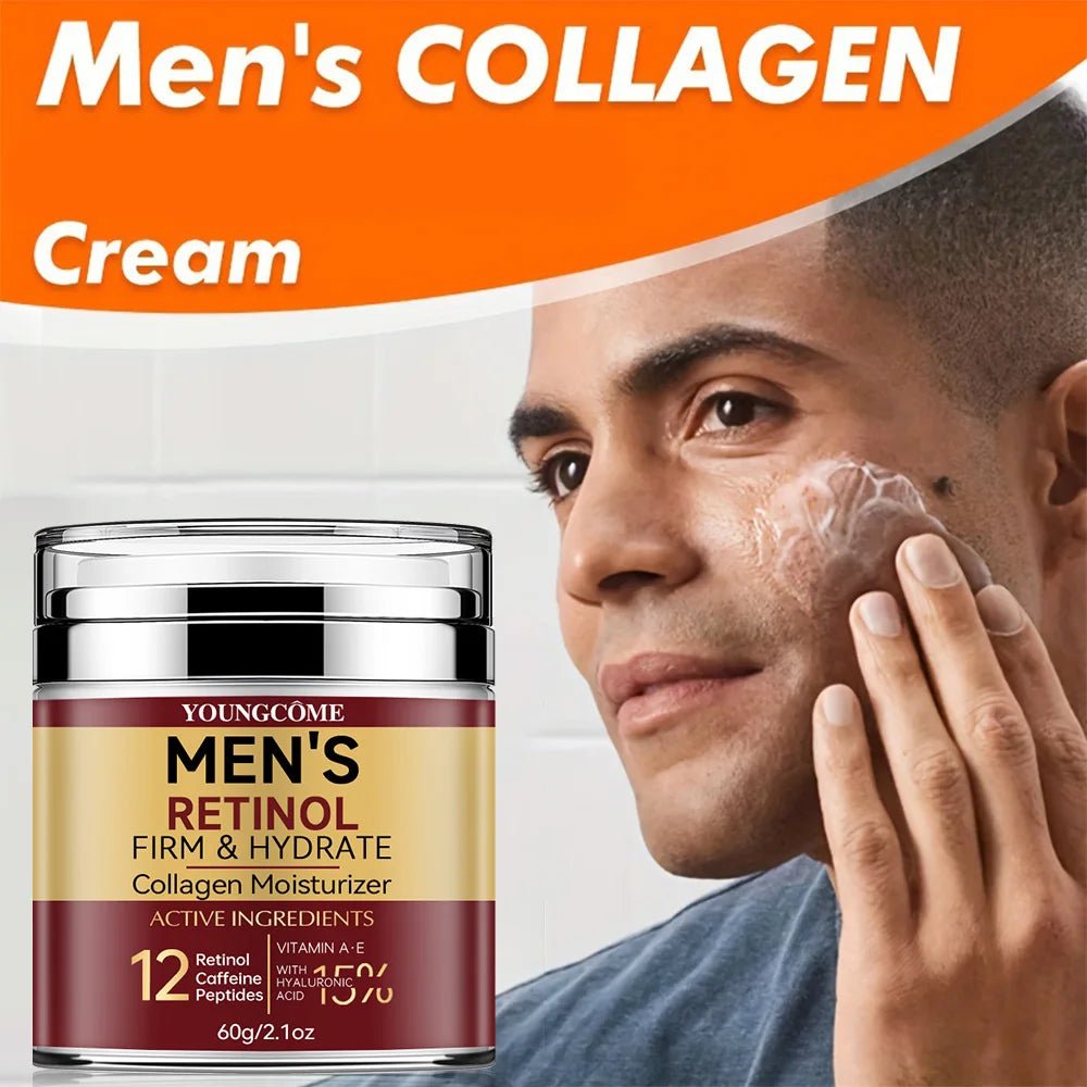 Men's Retinol Firming Face Cream Skincare Moisturizing Collagen Brightening Smooth Wrinkles Facial Face Men Skin Care Treatment - Spotlights shopping