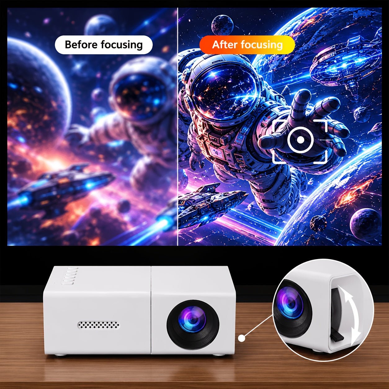 Mini Beamer – Draagbare Projector voor Films & Gaming - Spotlights shopping