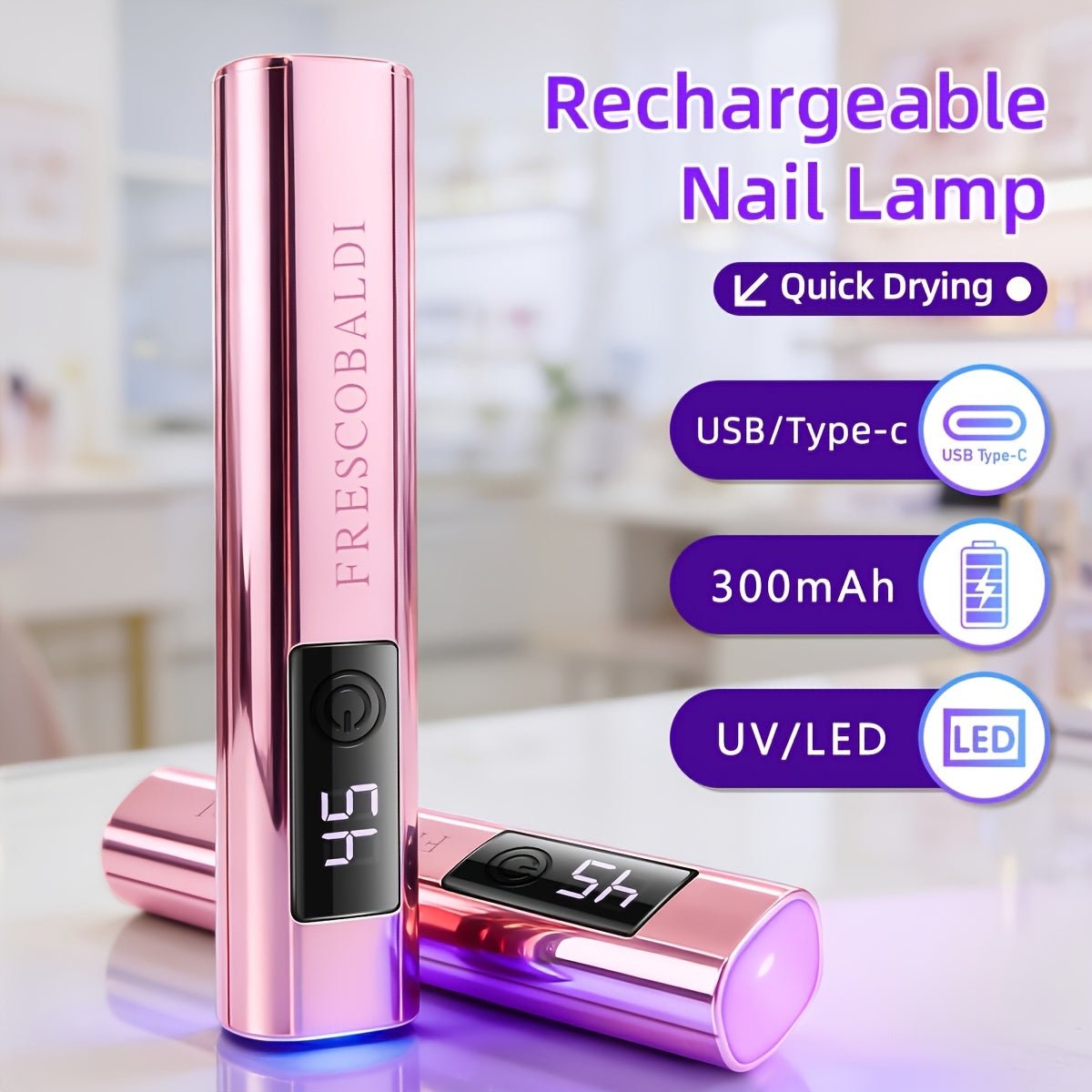 Mini Oplaadbare LED Nagellamp voor Gel Nagels - Spotlights shopping
