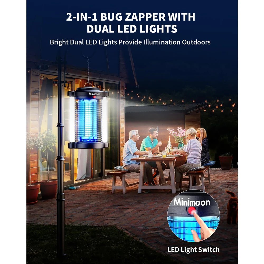 Minimoon Elektrische Insectenlamp 4200V – Muggenlamp Outdoor IPX4 met LED 15W - Spotlights shopping