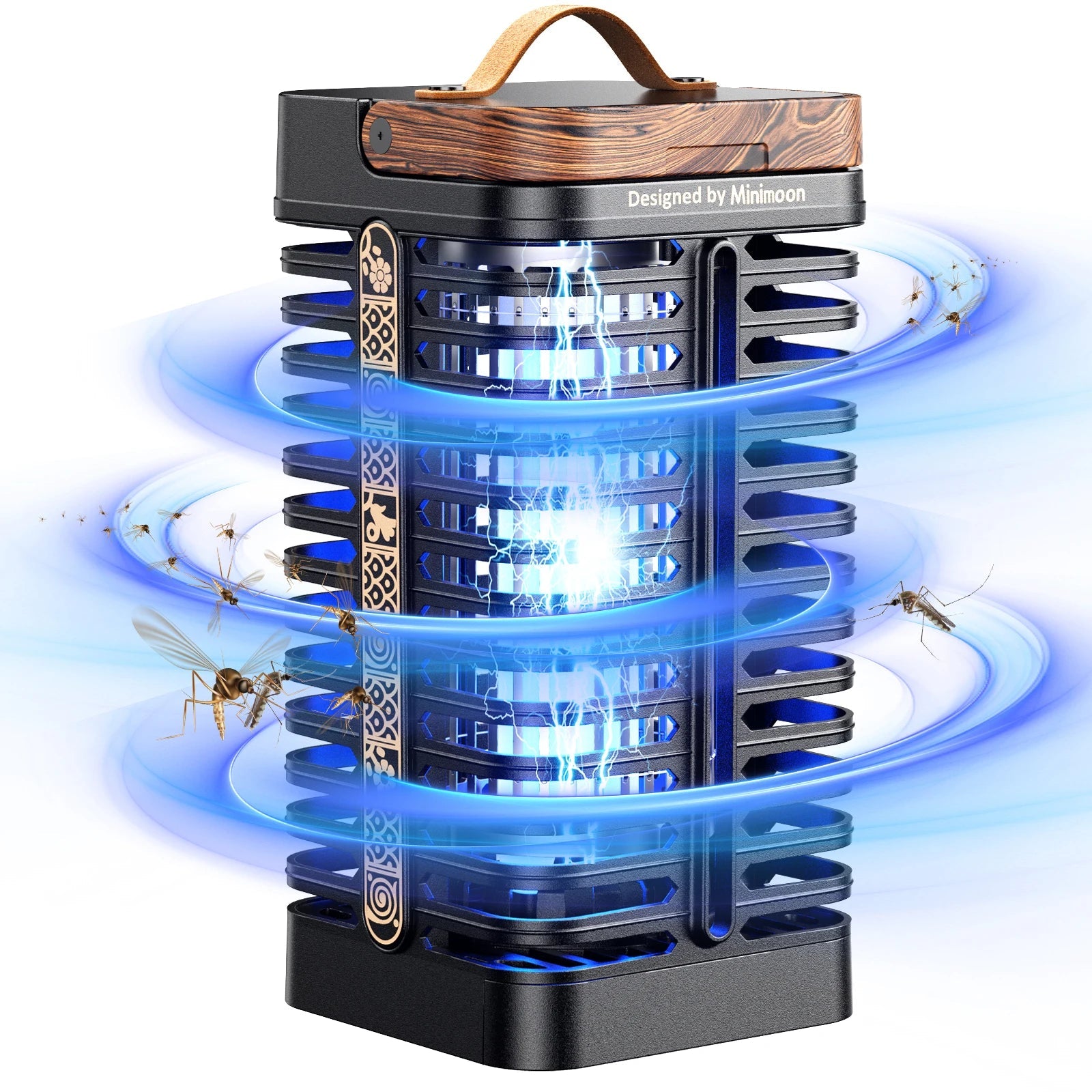 Minimoon Elektrische Insectenlamp 4200V – Muggenlamp Outdoor IPX4 met LED 15W - Spotlights shopping