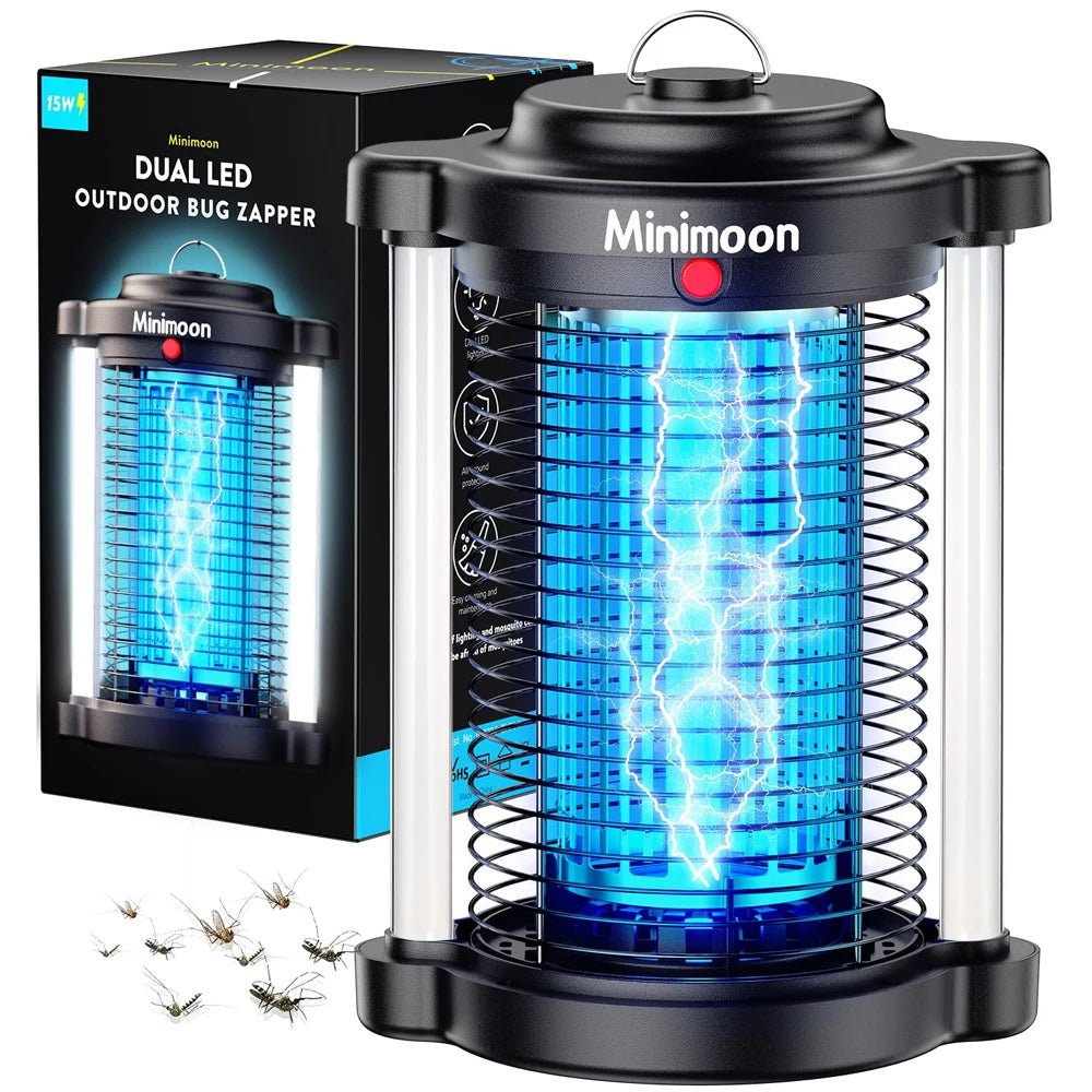 Minimoon Elektrische Insectenlamp 4200V – Muggenlamp Outdoor IPX4 met LED 15W - Spotlights shopping