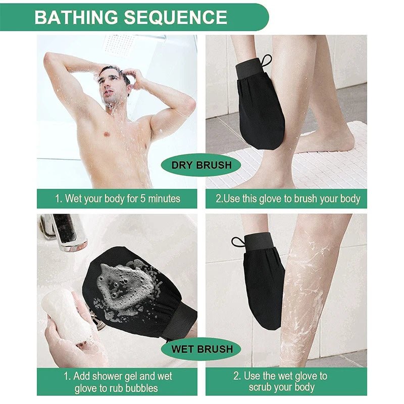 Marokkaanse hammam scrubhandschoen voor exfoliatie tijdens bad of douche