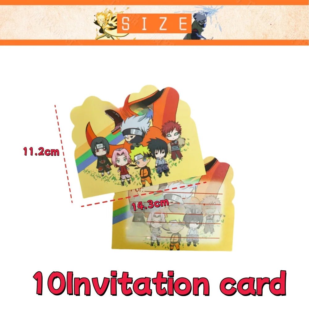 Naruto feestservies set met bekers, borden en servetten voor een anime verjaardagsfeest
