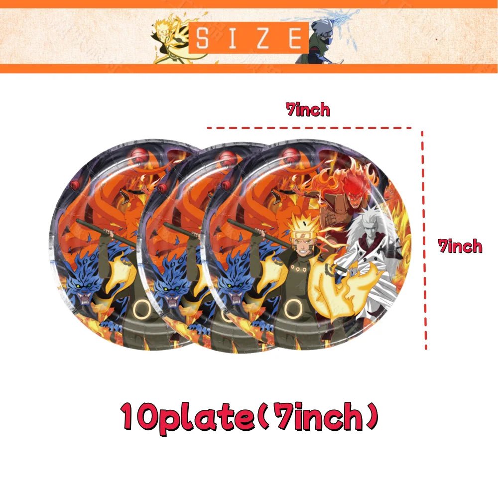Naruto feestservies set met bekers, borden en servetten voor een anime verjaardagsfeest