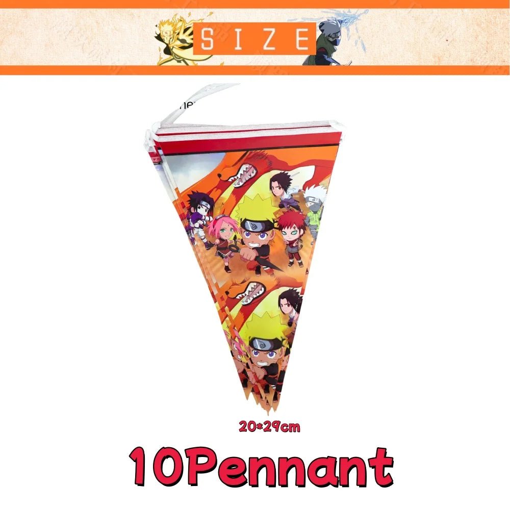 Naruto feestservies set met bekers, borden en servetten voor een anime verjaardagsfeest