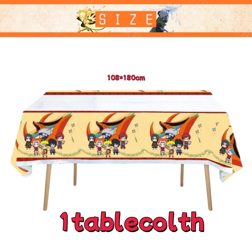 Naruto feestservies set met bekers, borden en servetten voor een anime verjaardagsfeest