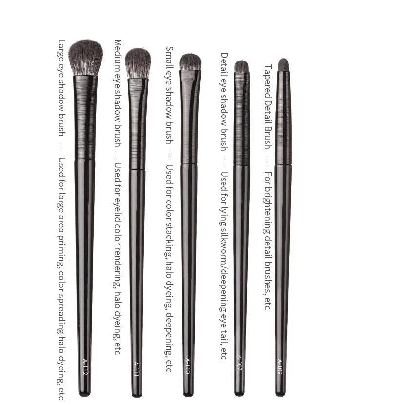 Natural Eye Makeup Brushes Set Eyeshadow Brush Eyebrow Contour Eyeliner Brush Women Eyes Cosmetic Blending Detail Make Up Tools - Spotlights shopping