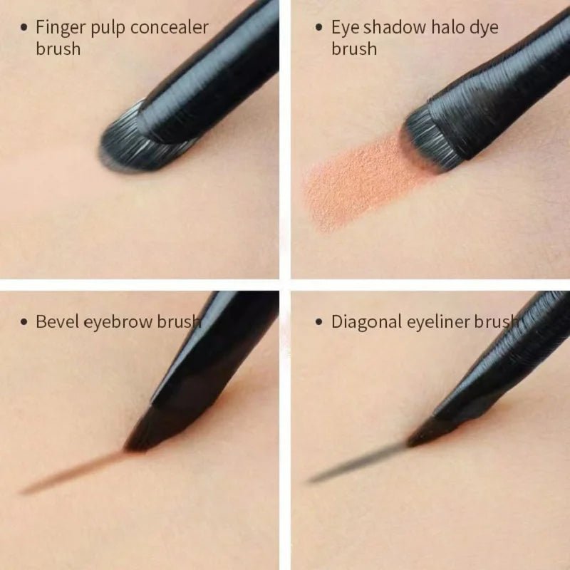 Natural Eye Makeup Brushes Set Eyeshadow Brush Eyebrow Contour Eyeliner Brush Women Eyes Cosmetic Blending Detail Make Up Tools - Spotlights shopping