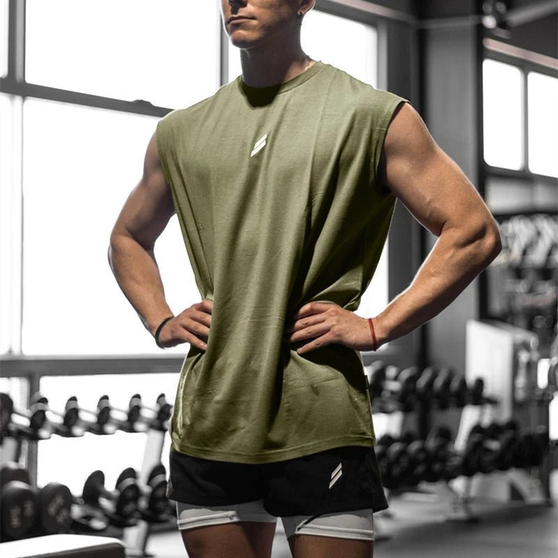 Heren sport tanktop van ademende meshstof voor fitness en hardlopen