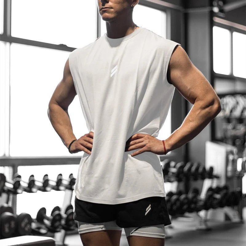 Heren sport tanktop van ademende meshstof voor fitness en hardlopen