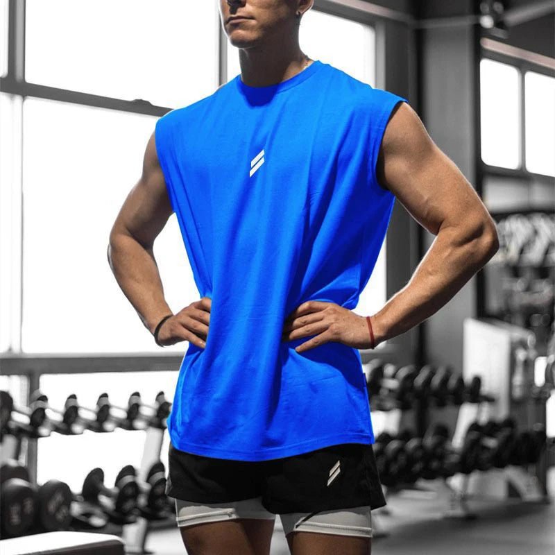 Heren sport tanktop van ademende meshstof voor fitness en hardlopen