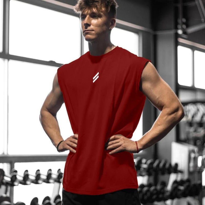 Heren sport tanktop van ademende meshstof voor fitness en hardlopen