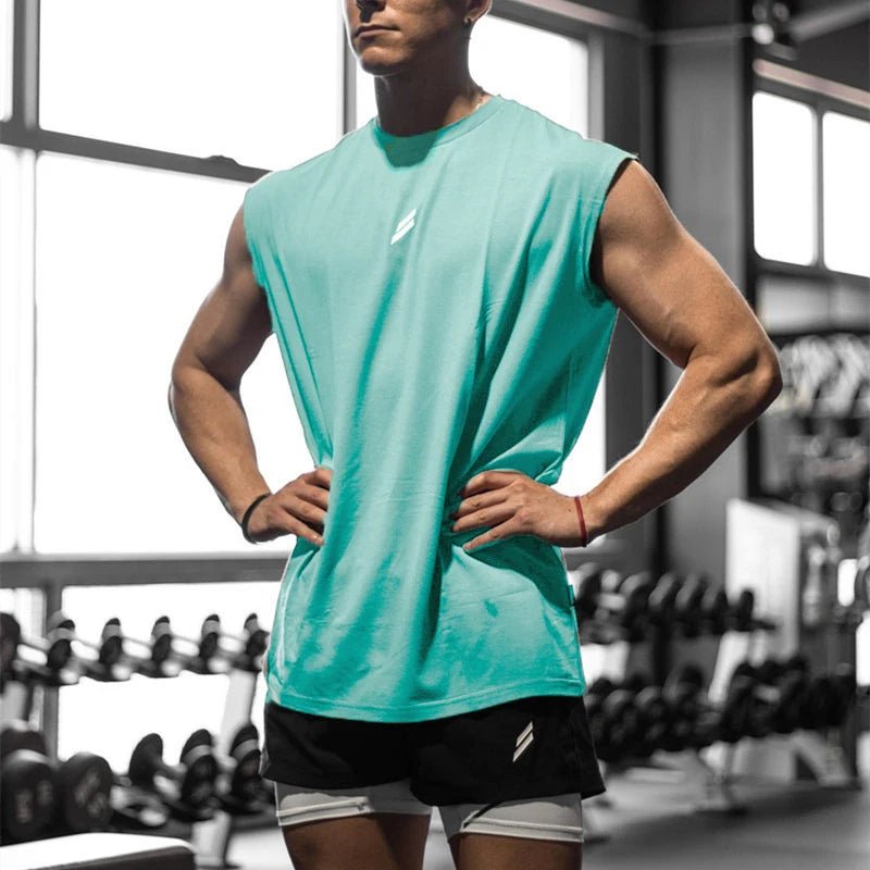 Heren sport tanktop van ademende meshstof voor fitness en hardlopen
