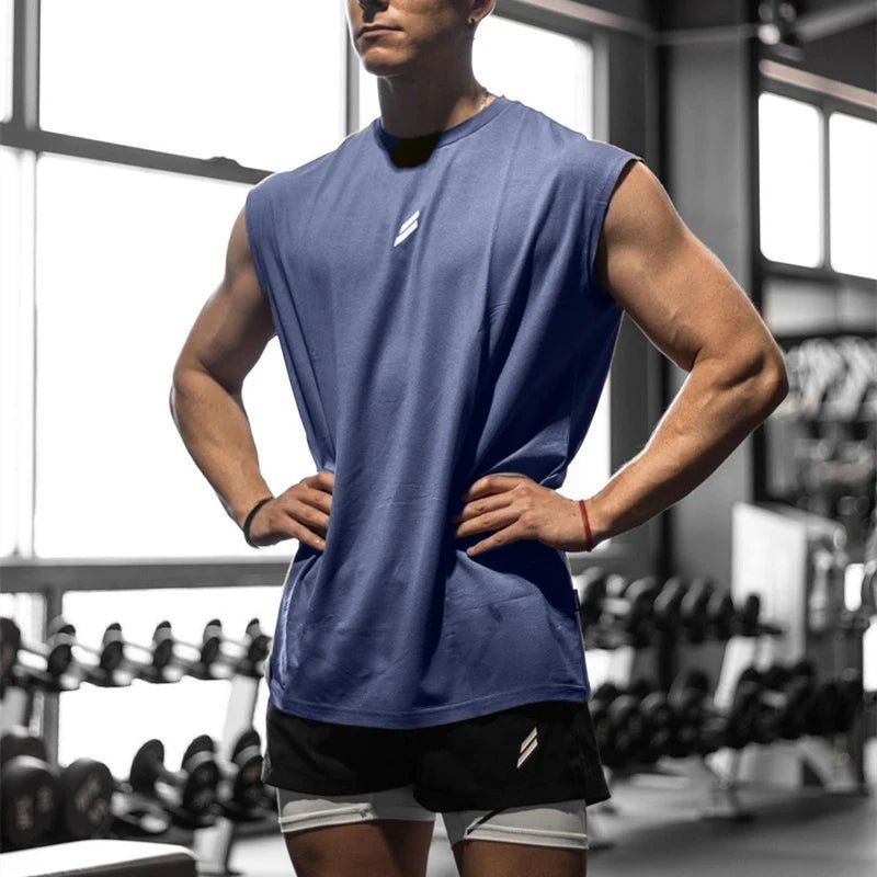 Heren sport tanktop van ademende meshstof voor fitness en hardlopen