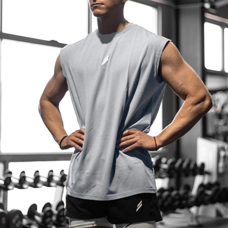 Heren sport tanktop van ademende meshstof voor fitness en hardlopen