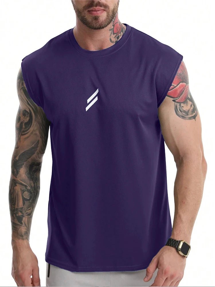 Heren sport tanktop van ademende meshstof voor fitness en hardlopen