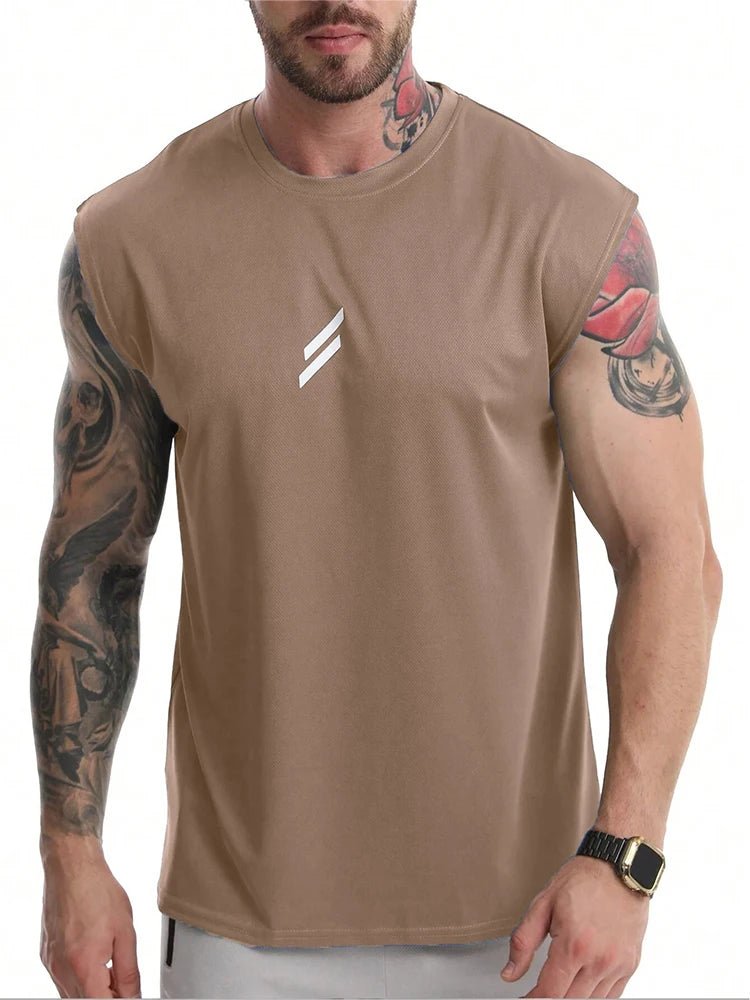 Heren sport tanktop van ademende meshstof voor fitness en hardlopen