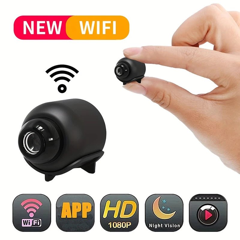 Mini WiFi beveiligingscamera met Full HD, nachtzicht en bewegingsdetectie voor woningbeveiliging