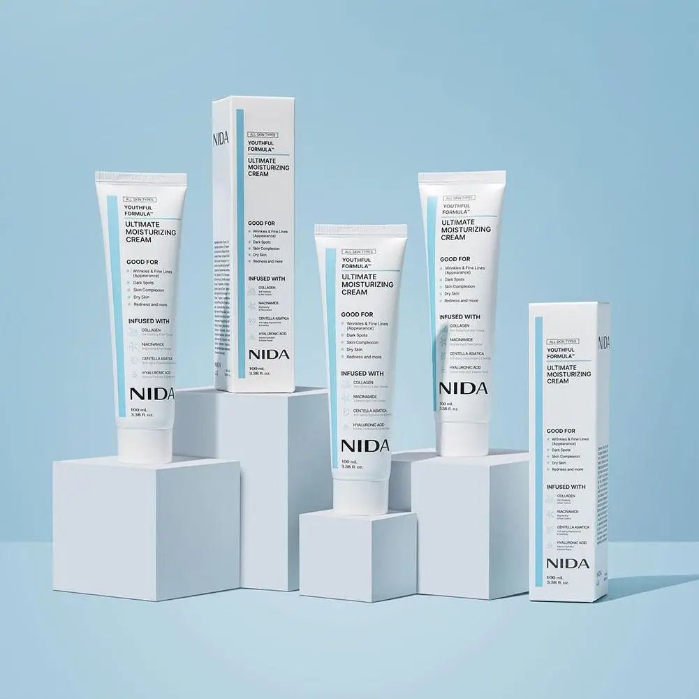 NIDA Moisturizing Cream Multi-Action Rejuvenating Face Cream Repairs Damage Ultimate Cream For All Skin Types Korean Skin Care - Spotlights shopping