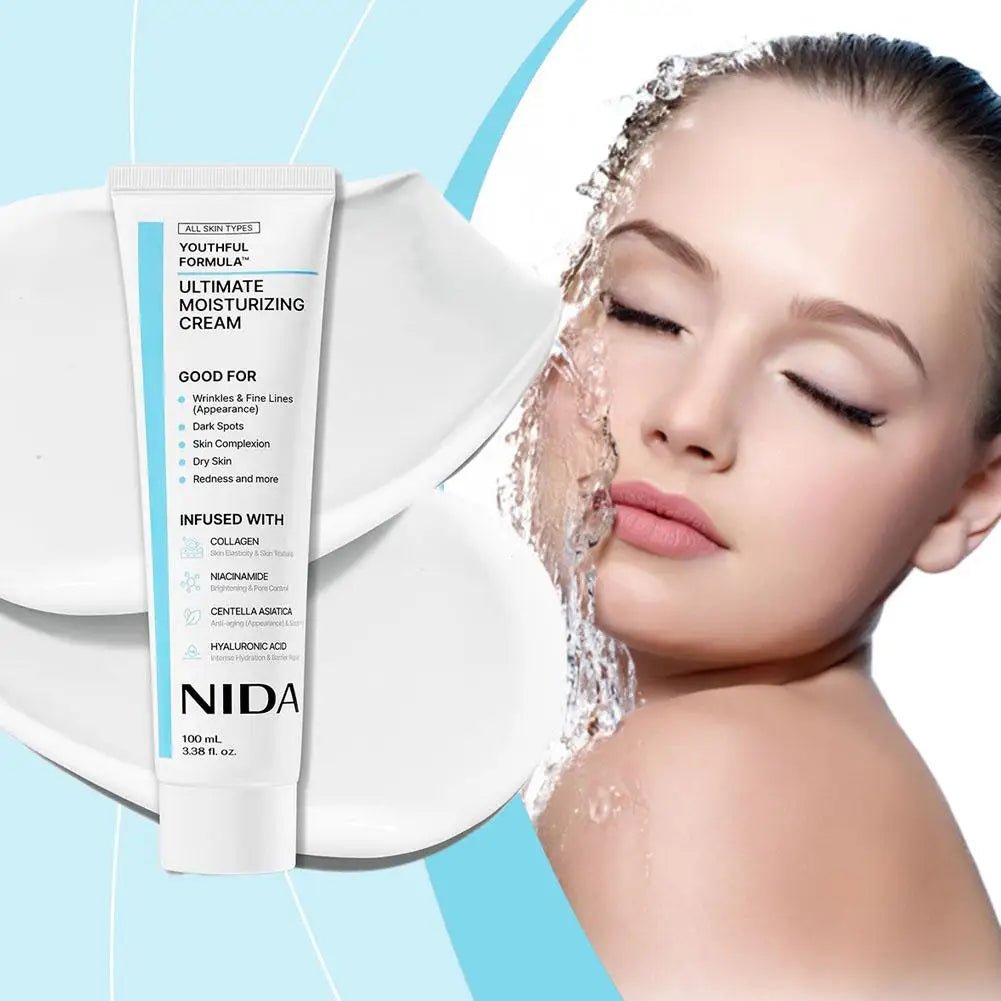 NIDA Moisturizing Cream Multi-Action Rejuvenating Face Cream Repairs Damage Ultimate Cream For All Skin Types Korean Skin Care - Spotlights shopping