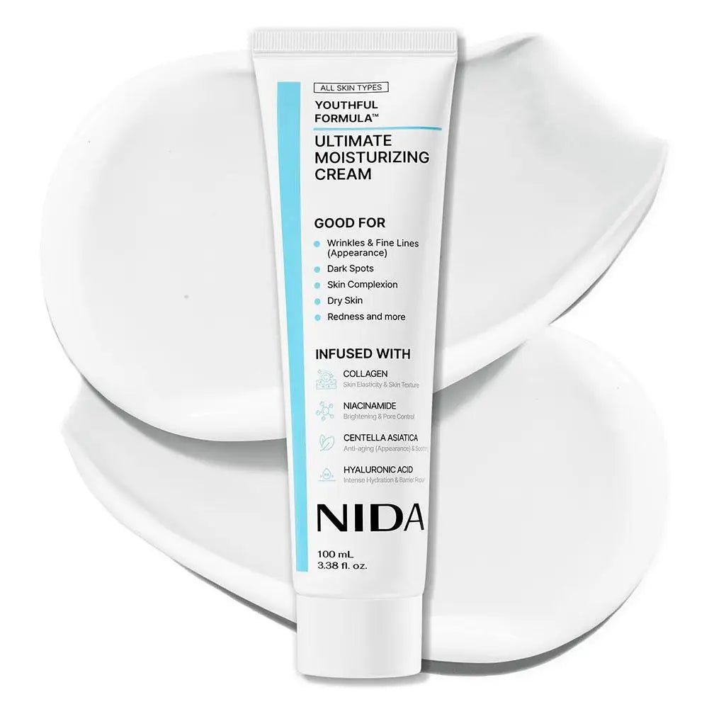 NIDA Moisturizing Cream Multi-Action Rejuvenating Face Cream Repairs Damage Ultimate Cream For All Skin Types Korean Skin Care - Spotlights shopping