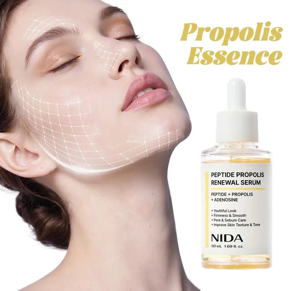 NIDA Propolis Peptide Rejuvenation Facial Serum Skin Barrier Double Repair Serum Firming & Smoothing Cream Facial Skin Care Set - Spotlights shopping