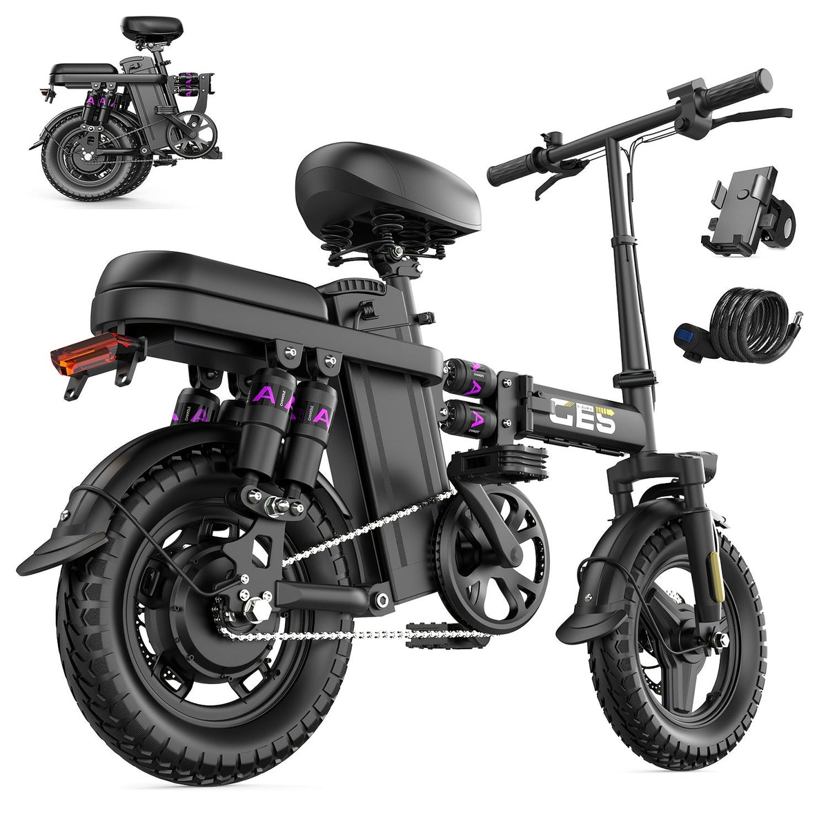 NINEDAY Opvouwbare Elektrische Fiets 250W - Spotlights shopping