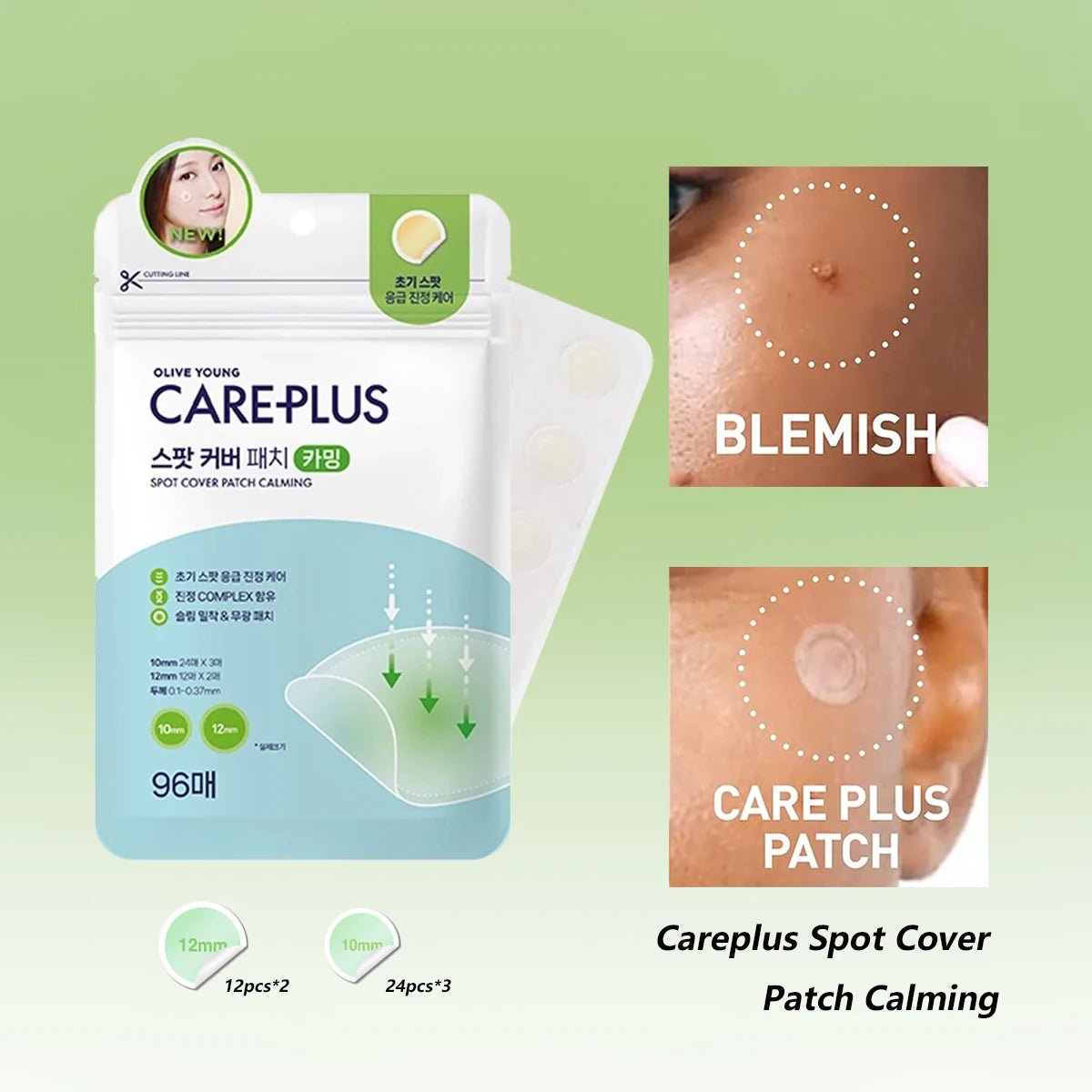 Olive Young Care Plus Spot Cover Spot Patch,Hydrogel Texture,Skin-Conforming,Blemish Skin,Korean Skincare,K-Beauty,Korean Makeup - Spotlights shopping