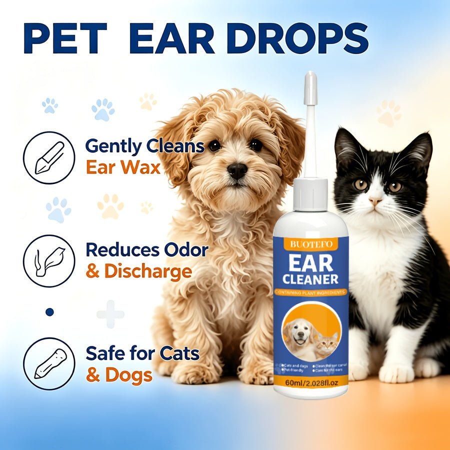 Oorreiniger voor Hond & Kat 60 ml – Met Natuurlijke Extracten - Spotlights shopping