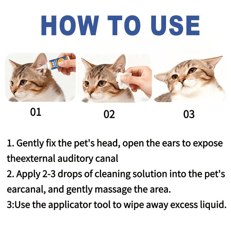 Oorreiniger voor Hond & Kat 60 ml – Met Natuurlijke Extracten - Spotlights shopping