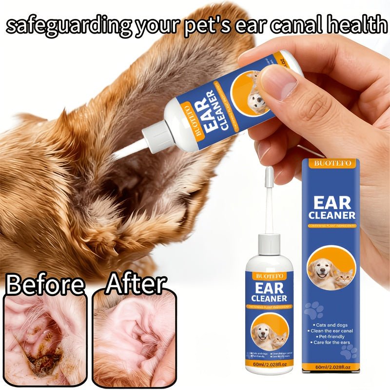 Oorreiniger voor Hond & Kat 60 ml – Met Natuurlijke Extracten - Spotlights shopping