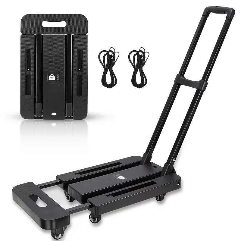 Opvouwbare Handkar – Draagvermogen 266 kg, 6 Wielen en Elastische Touwen - Spotlights shopping