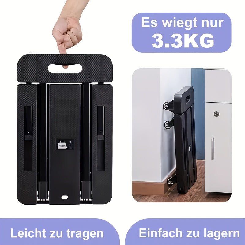 Opvouwbare Handkar – Draagvermogen 266 kg, 6 Wielen en Elastische Touwen - Spotlights shopping