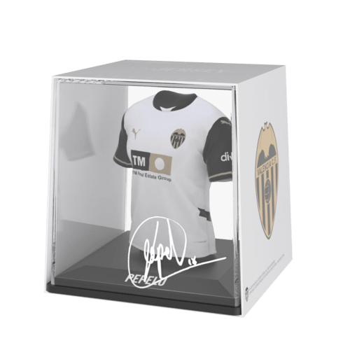 Pepelu Valencia CF My Jersey 2024/2025 Home officieel gelicentieerd mini voetbalshirt met display case en AR