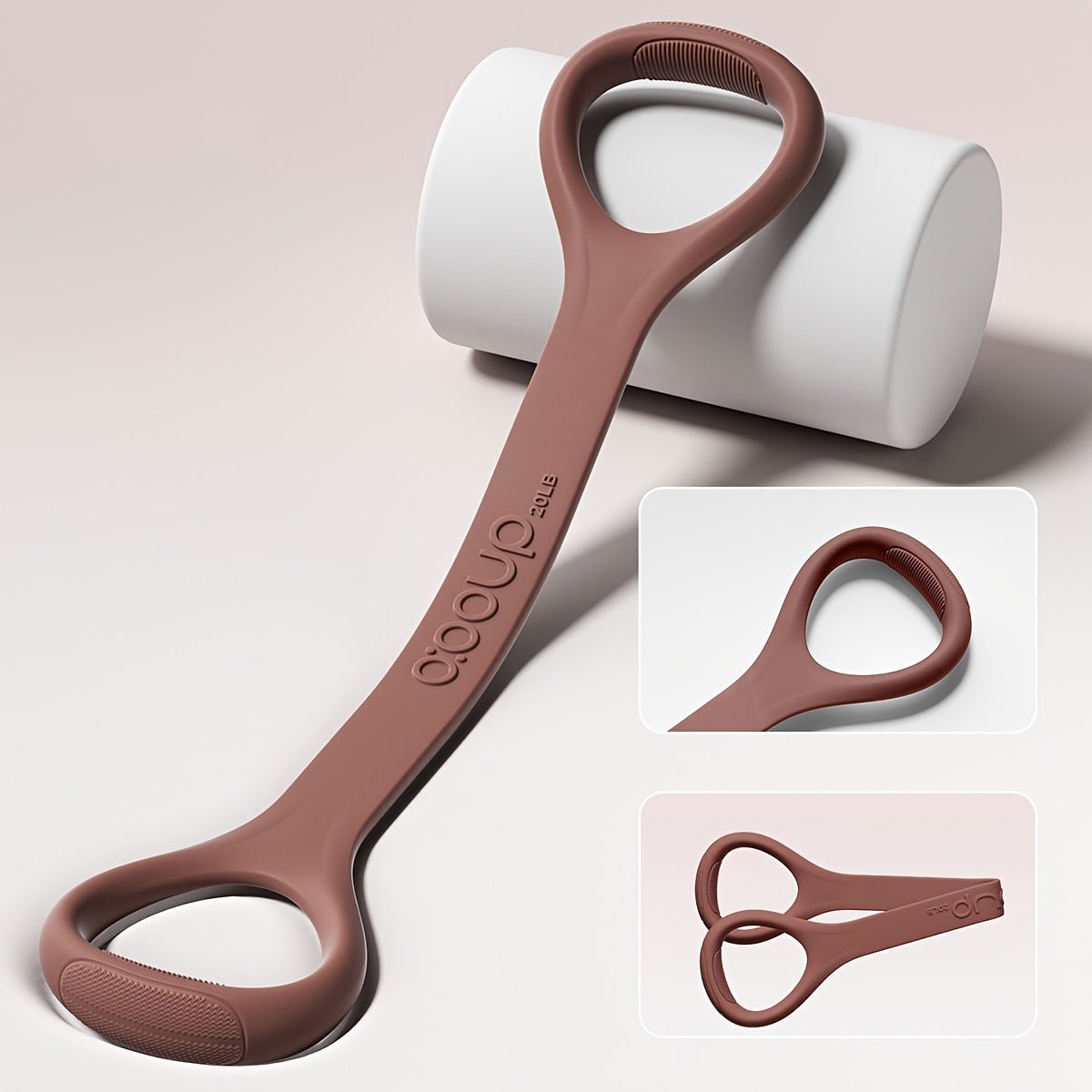 Pilates weerstandsband met lus en antislip siliconen grip voor yoga, stretching en krachttraining
