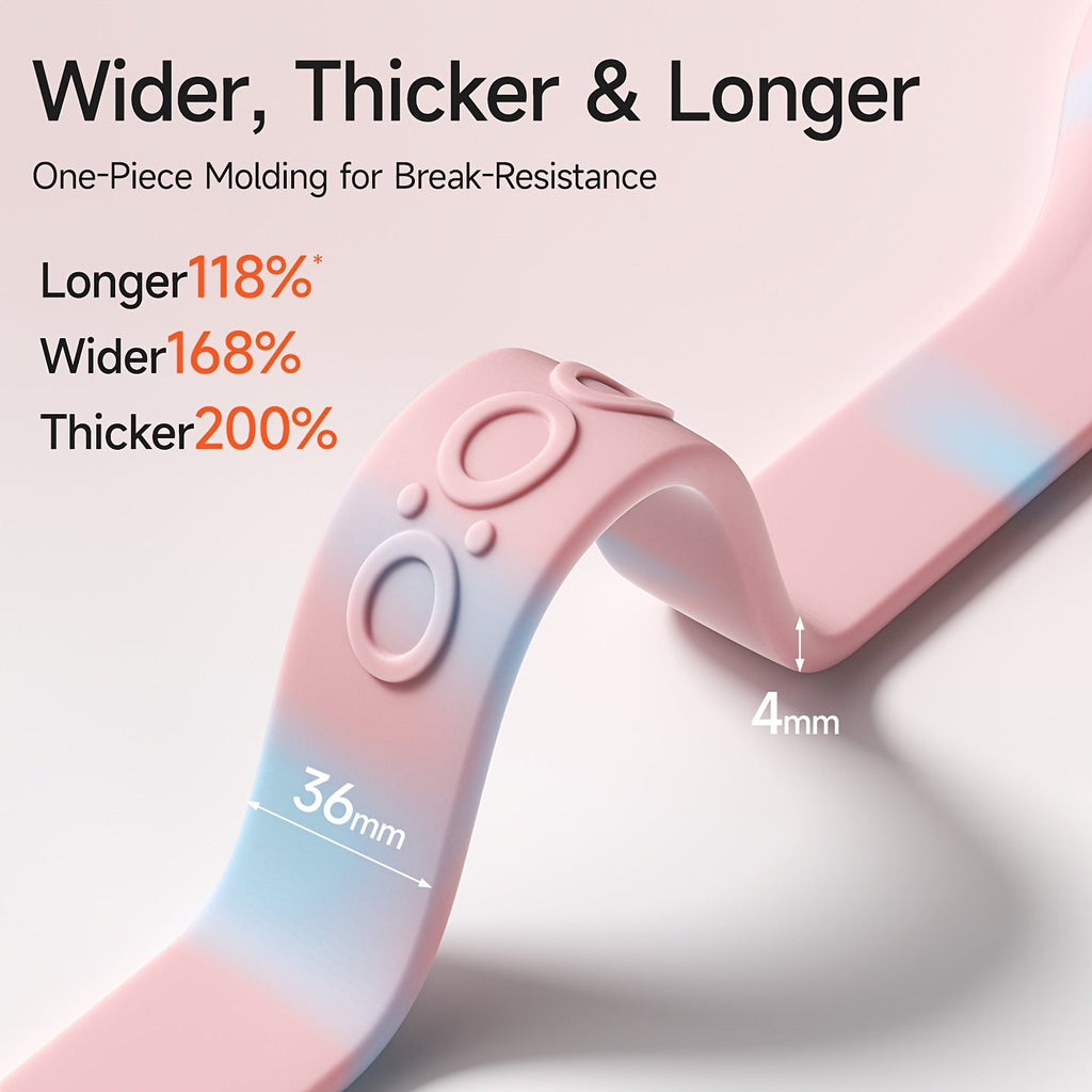 Pilates weerstandsband met lus en antislip siliconen grip voor yoga, stretching en krachttraining