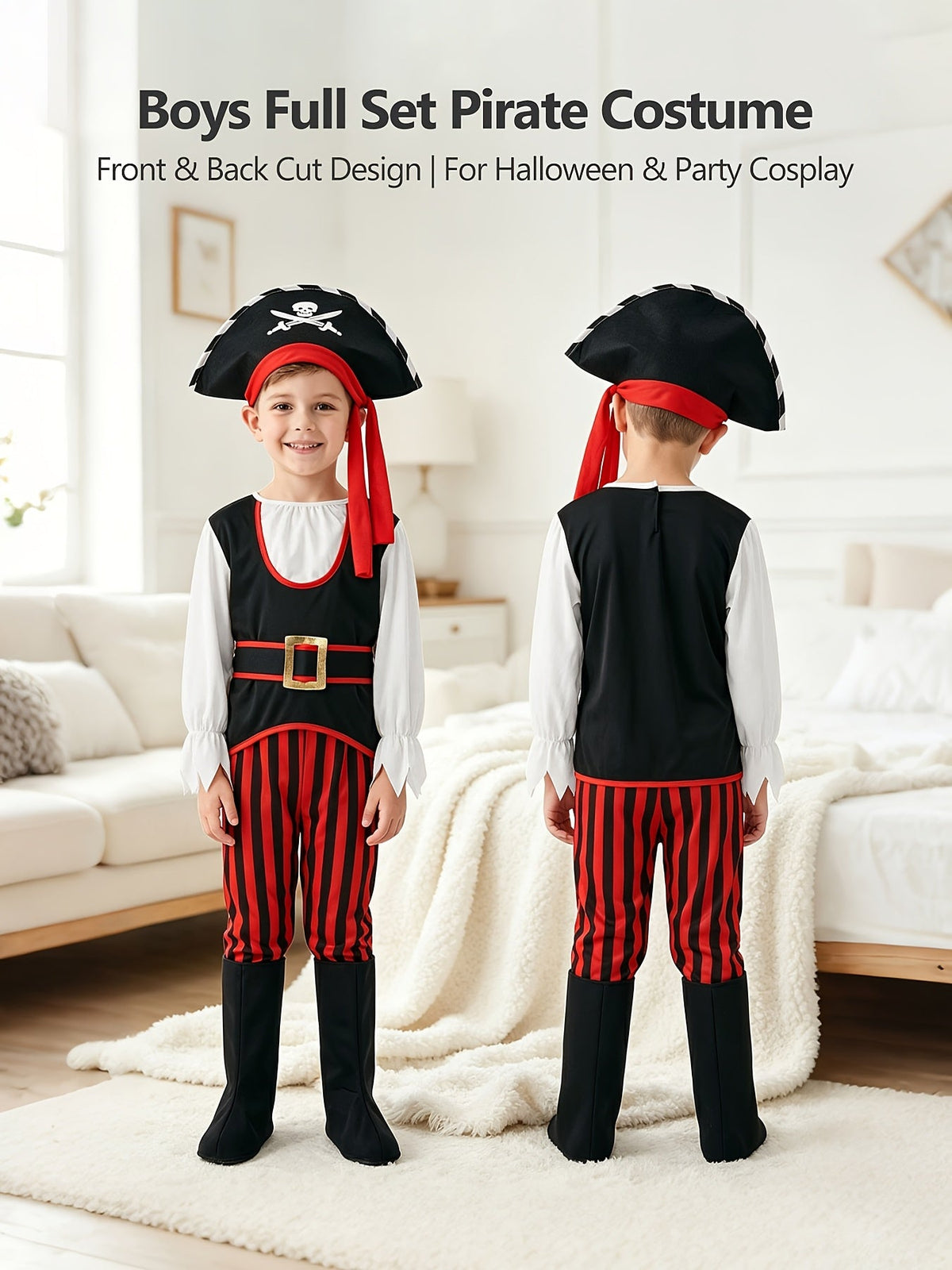 Piratenkostuum voor kinderen voor Halloween en verkleedfeesten