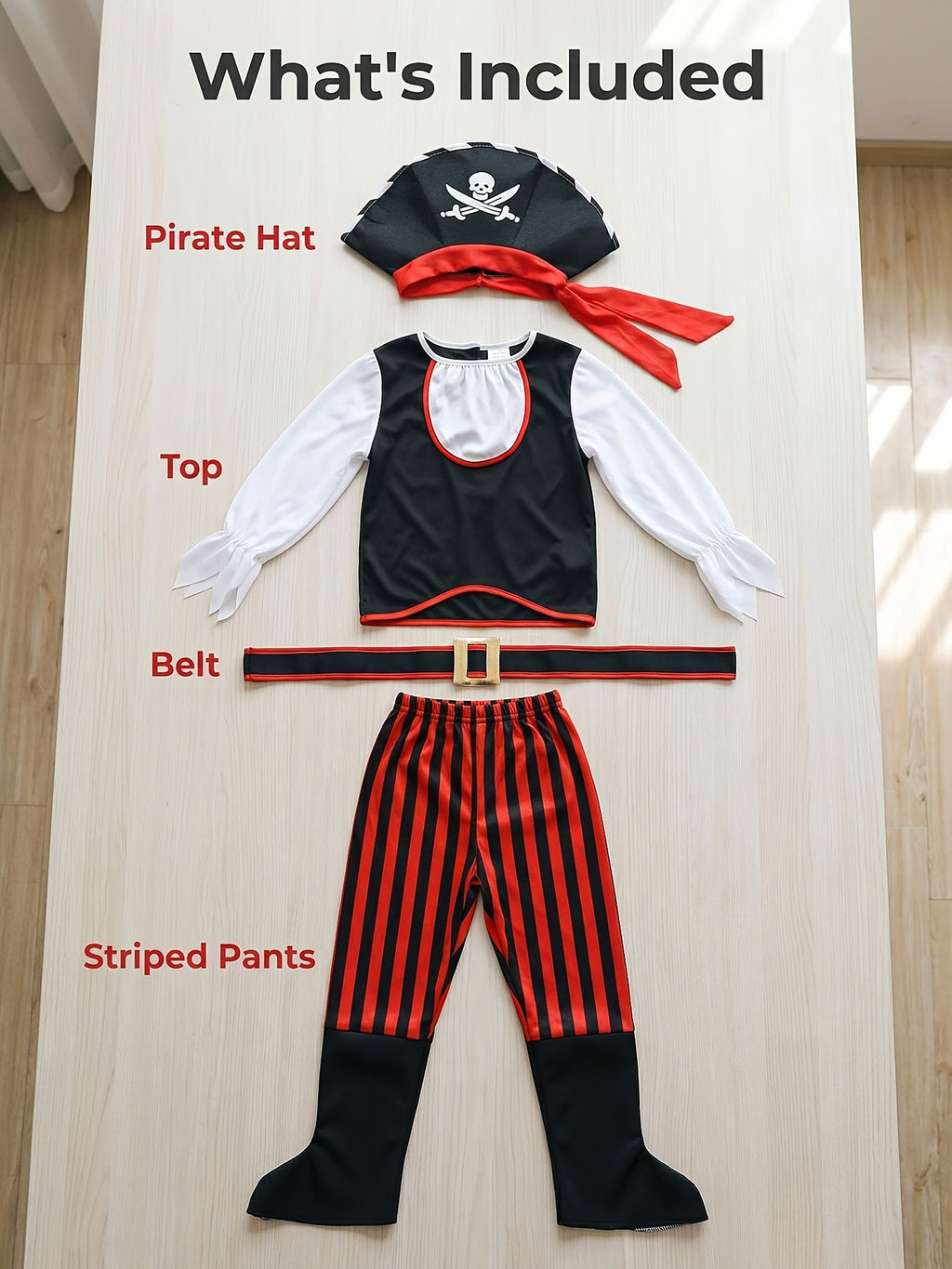 Piratenkostuum voor kinderen voor Halloween en verkleedfeesten