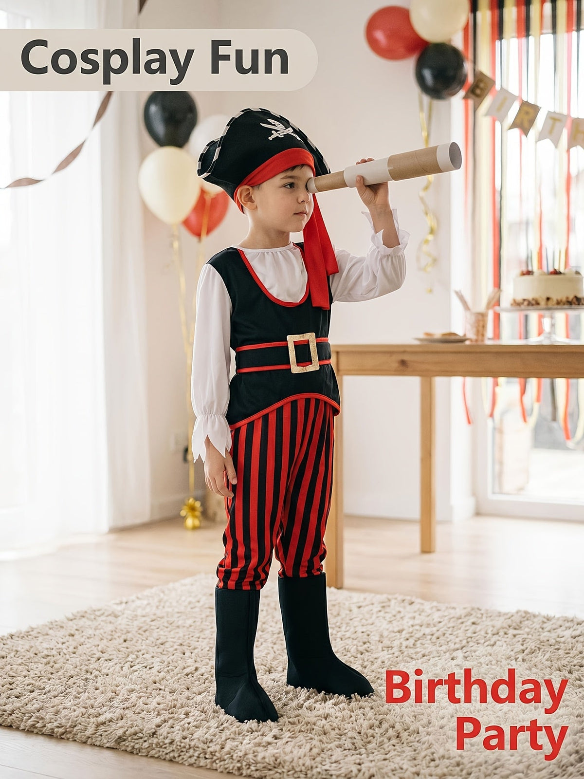 Piratenkostuum voor kinderen voor Halloween en verkleedfeesten