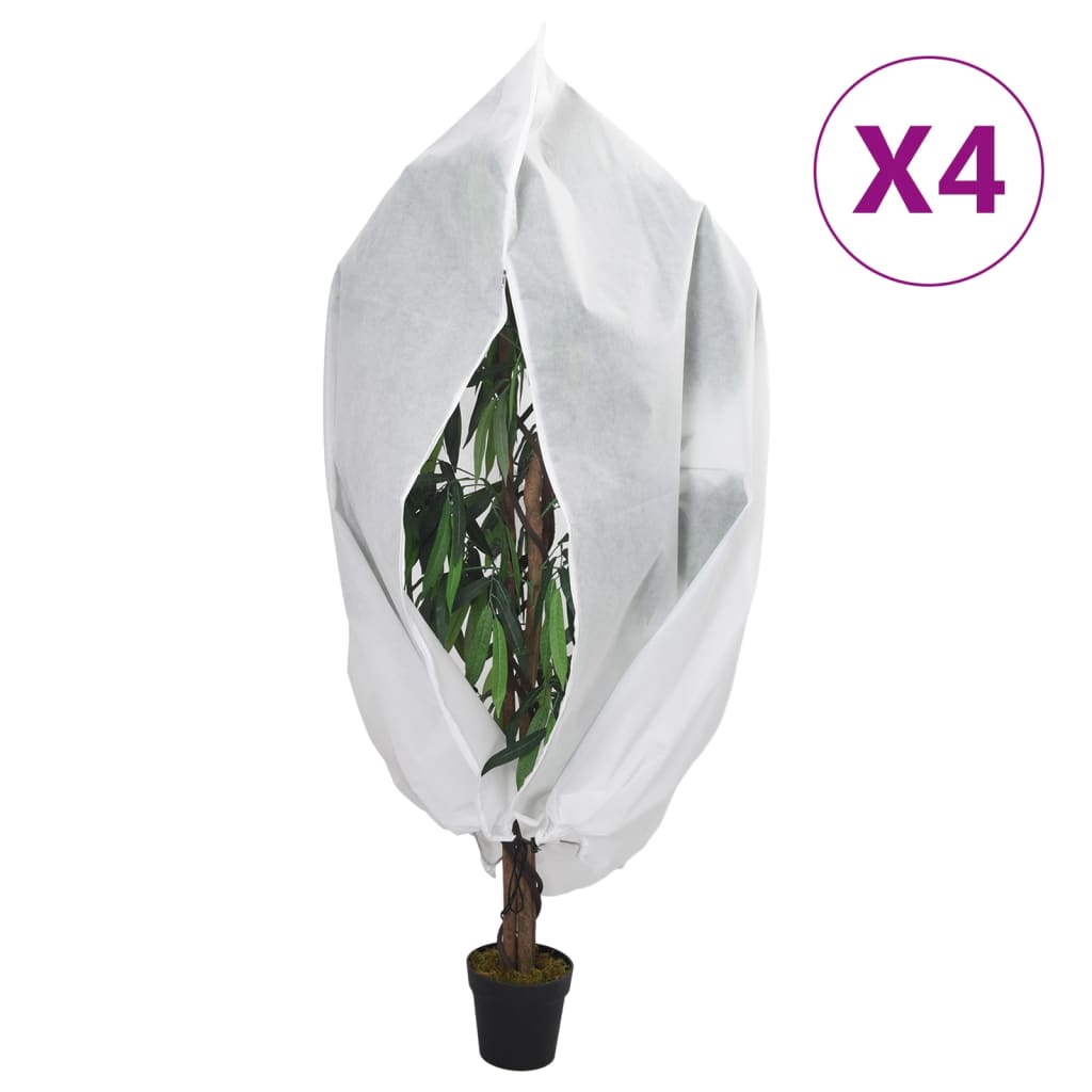 Plantenhoezen met Rits en Trekkoord – 4 Stuks Winterbescherming 3,93 x 3 m - Spotlights shopping