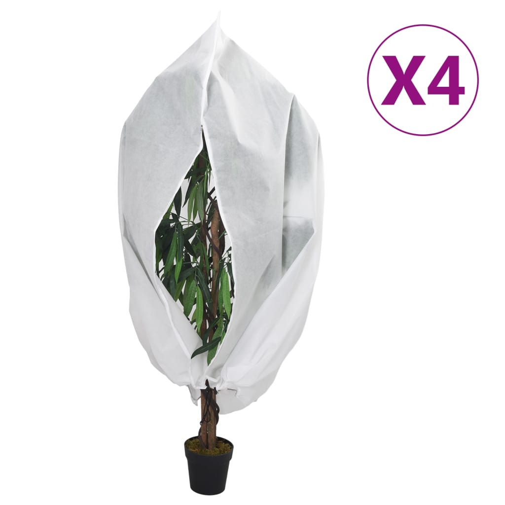 Plantenhoezen met Rits en Trekkoord – 4 Stuks Winterbescherming 3,93 x 3 m - Spotlights shopping