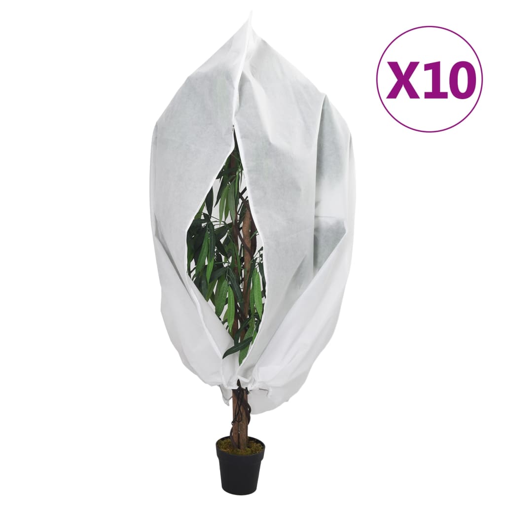 Plantenhoezen met Rits en Trekkoord – 4 Stuks Winterbescherming 3,93 x 3 m - Spotlights shopping