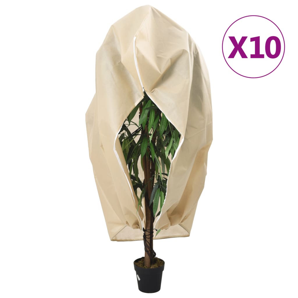 Plantenhoezen met Rits en Trekkoord – 4 Stuks Winterbescherming 3,93 x 3 m - Spotlights shopping